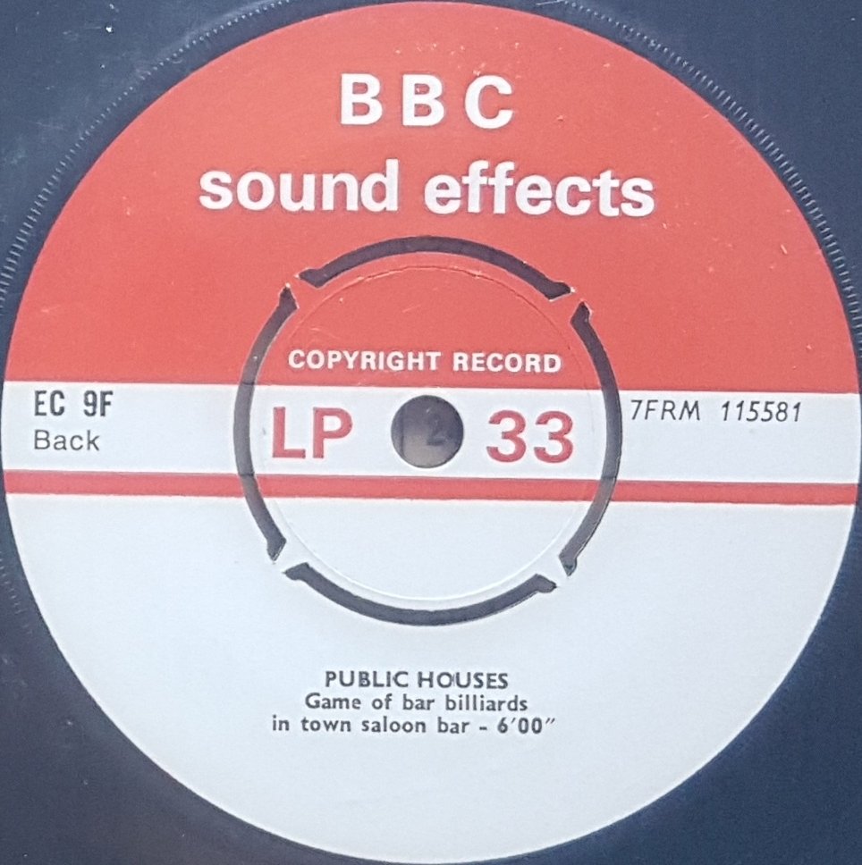 EC 9F Public houses Not registered from the BBC records and Tapes library Label